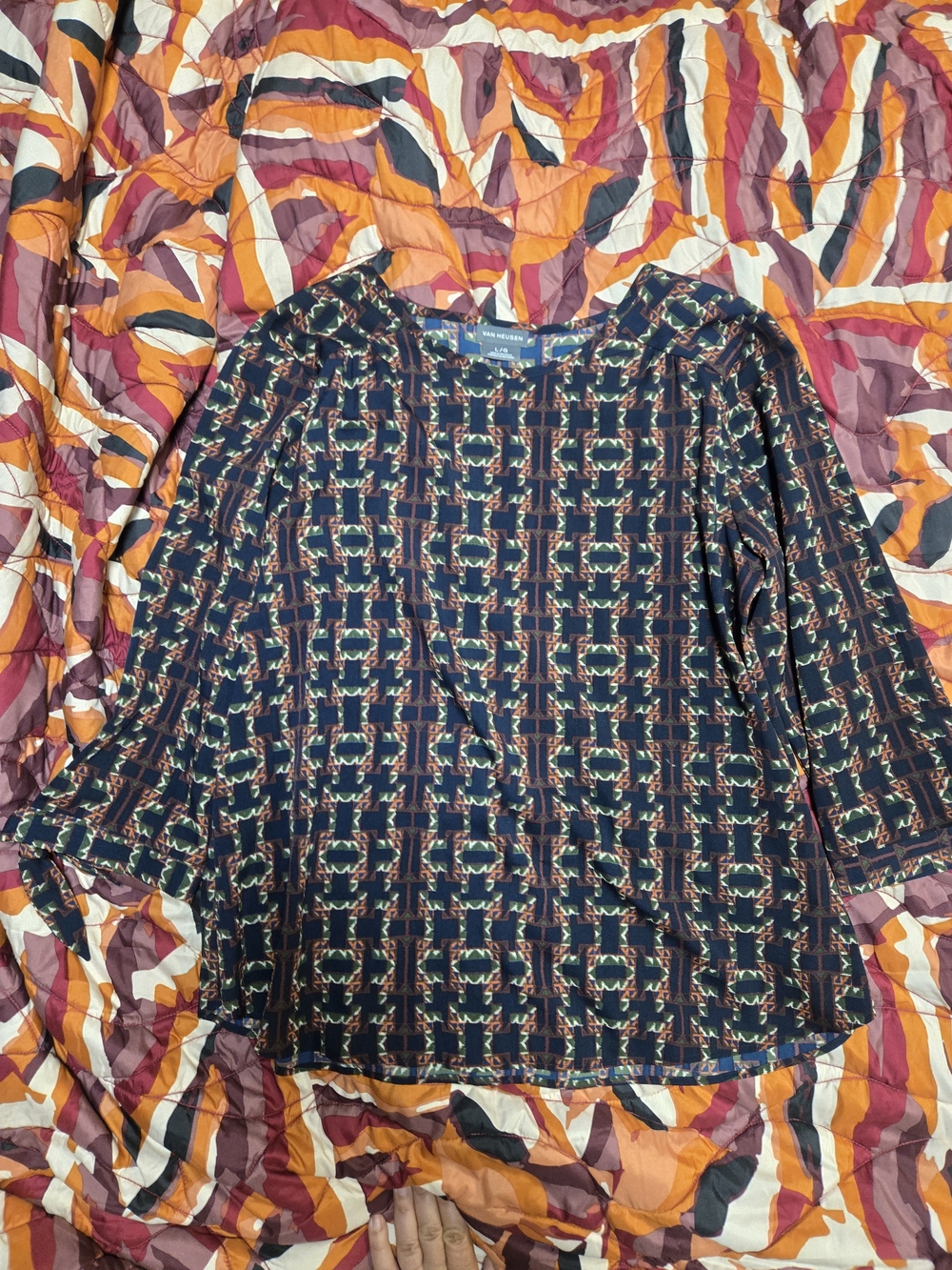 Van Heusen geometric print blouse Large